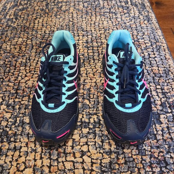 Nike Women's Sneakers - Navy, Pink, Teal - FITS LIKE AN 8.5 (actual size is 9) - Picture 2 of 7